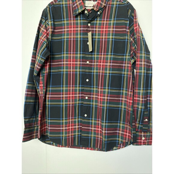 J.Crew Plaid Cotton Shirt Size M Men Classic Button Down Multicolor Long Sleeve - Picture 3 of 13